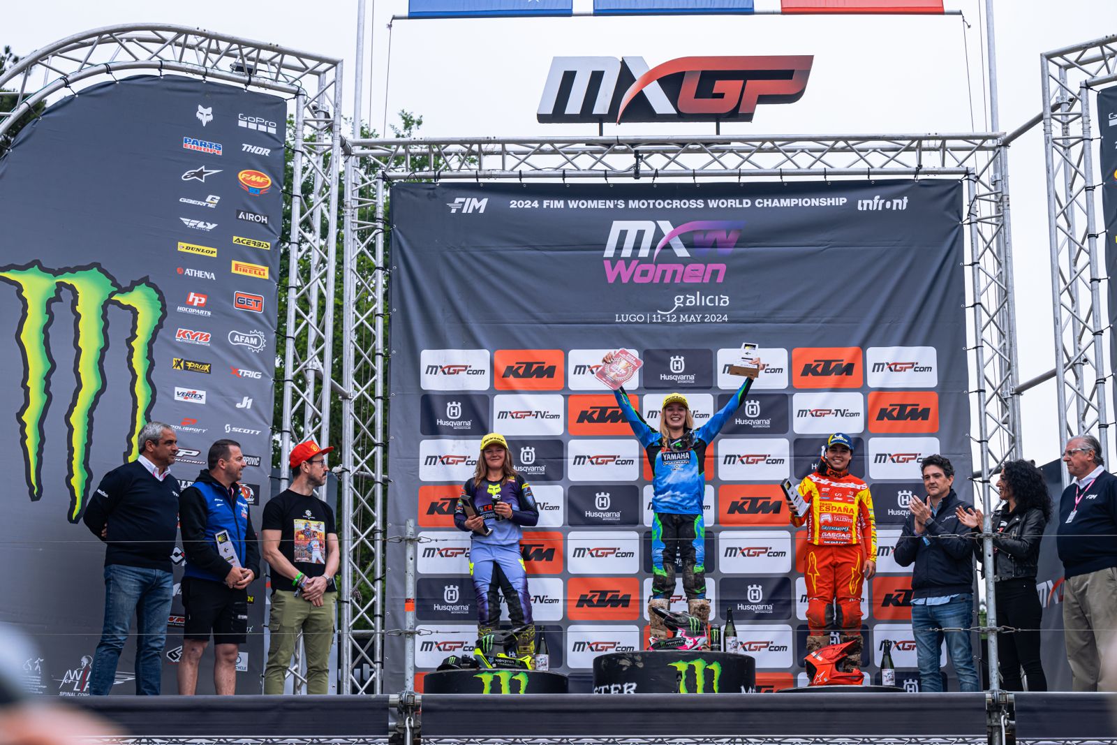 Il podio WMX del GP di Galizia