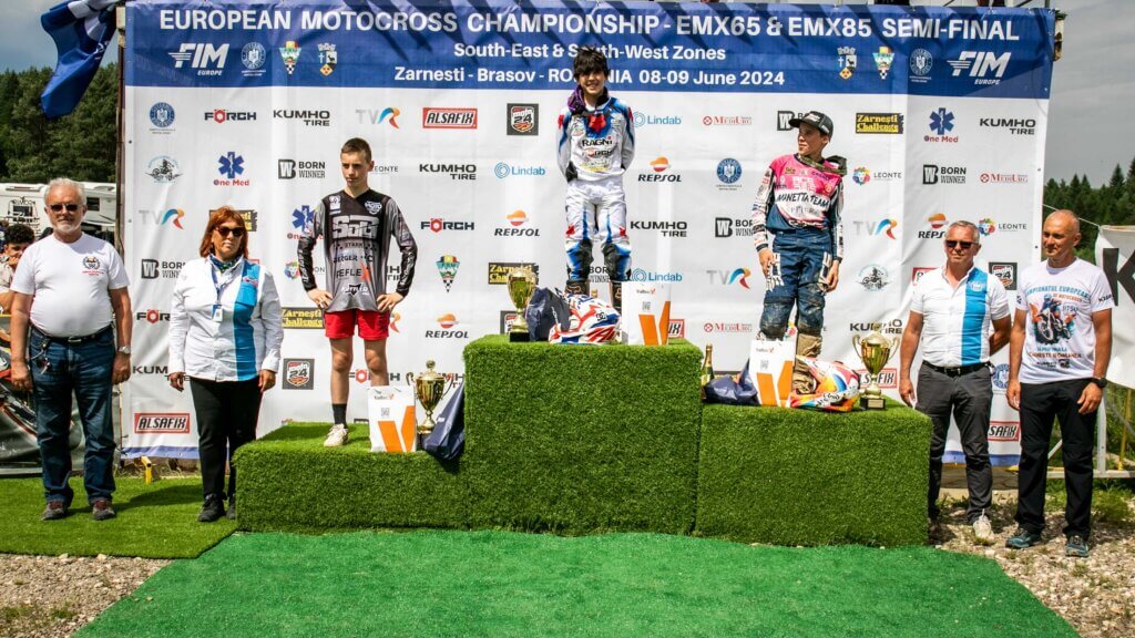 podio EMX85 Romania semifinale