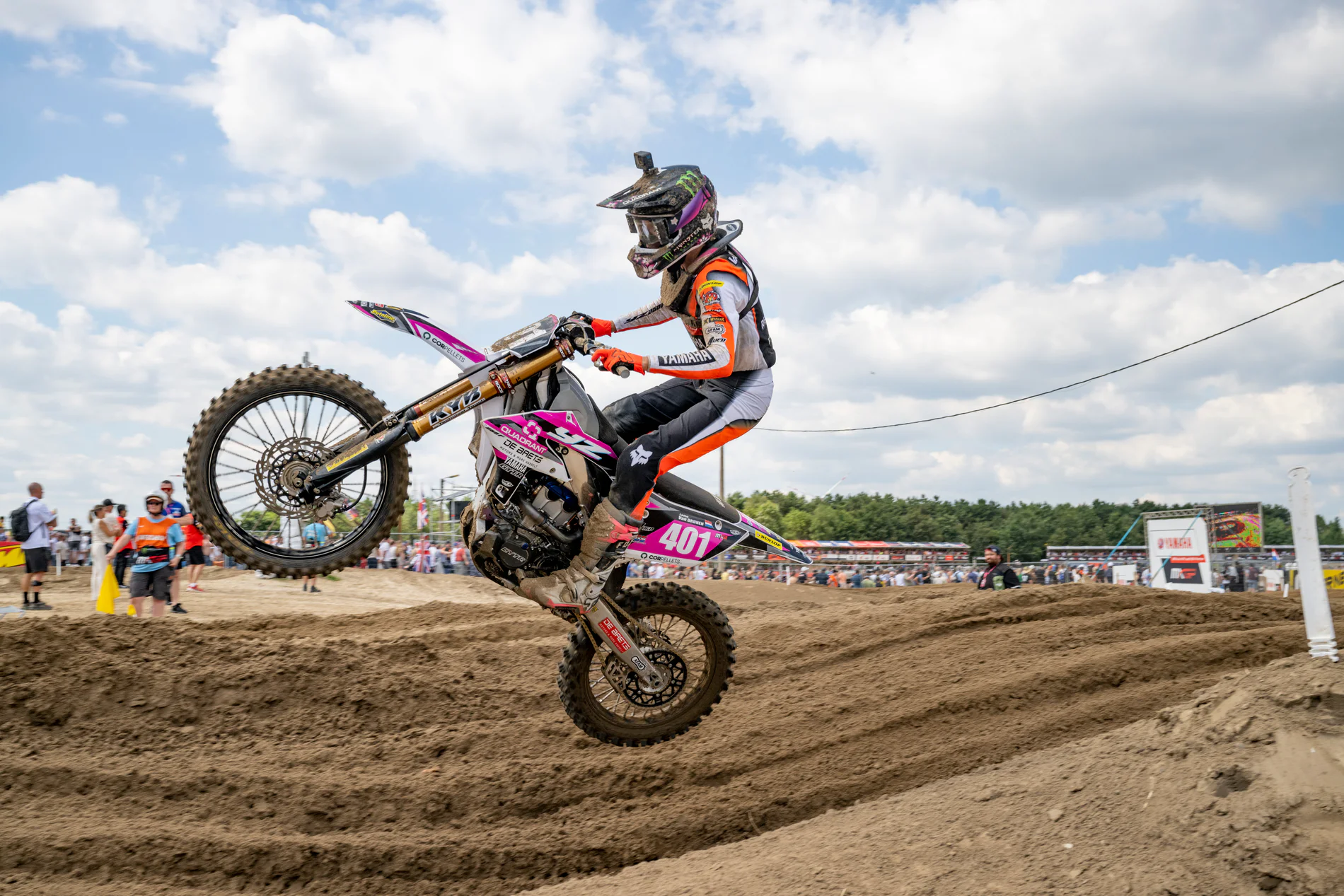 Lotte Van Drunen in gara nel GP delle Fiandre a Lommel MX2