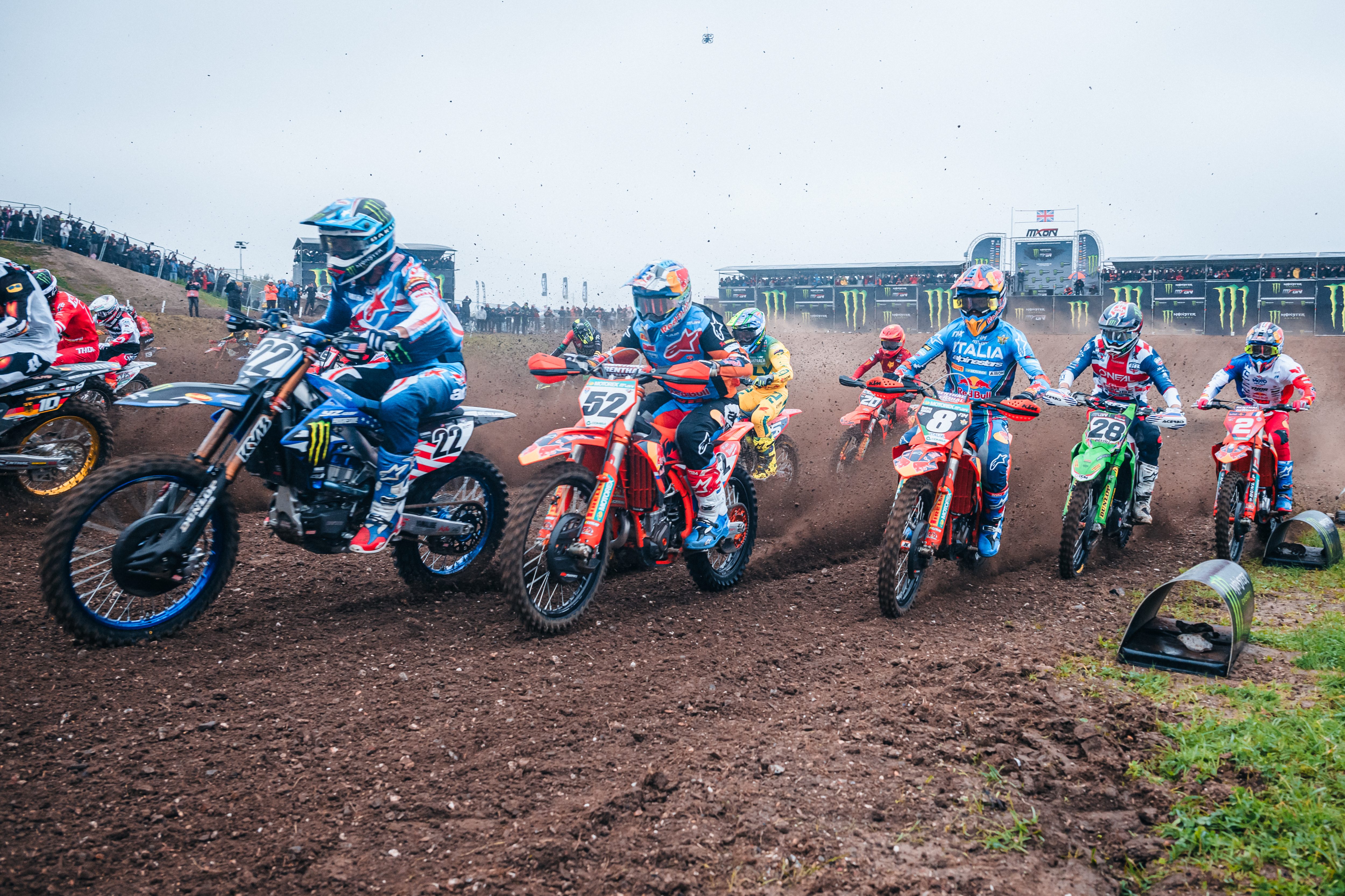 partenza gara-1 MXoN 2024 Matterley Basin